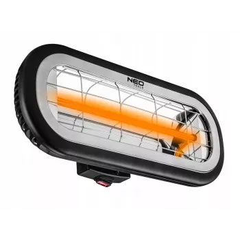 NEO TOOLS 90-032 elektriskais sildītājs ar infrasarkano starojumu lietošanai iekštelpās un ārpus telpām 2000 W Melns