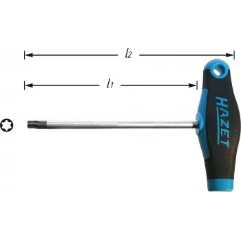 Hazet darbnīcas Torx skrūvgriezis, izmērs T 25, asmens garums: 110 mm (828-T25)