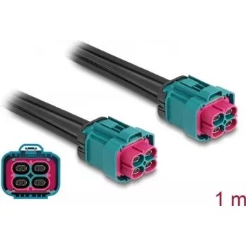 DeLOCK kabelis HDMTD Z quad kontaktligzda uz HDMTD Z quad kontaktligzda 1 m IP67 aizsardzības klase