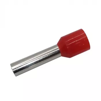 Gofrēts izolēts gala uzgalis 10mm²/7AWG vadam, varš, sarkans, 100 gab.