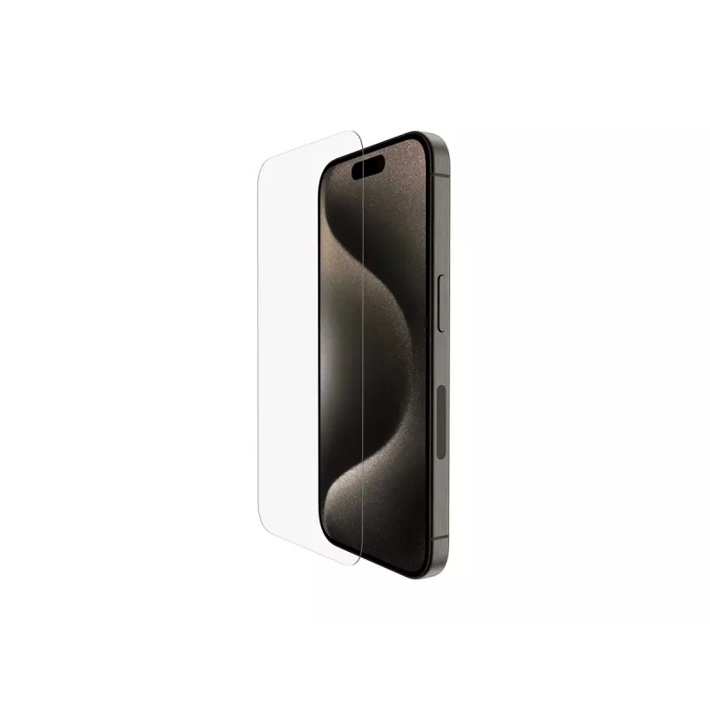 Belkin | ScreenForce Pro | UltraGlass2 Pretmikrobu ekrāna aizsargs | Apple | iPhone 15 Pro | Stikls | Caurspīdīgs | Caurspīdīgs ekrāna aizsargs
