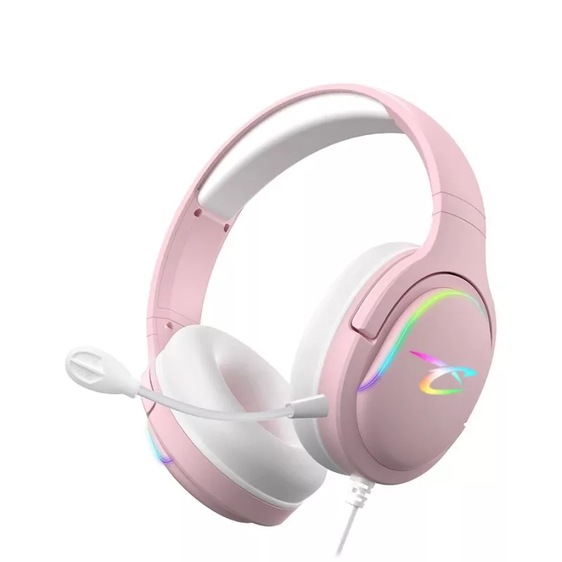 Austiņas Subsonic Spectra LED spēļu austiņas Sweety Pink