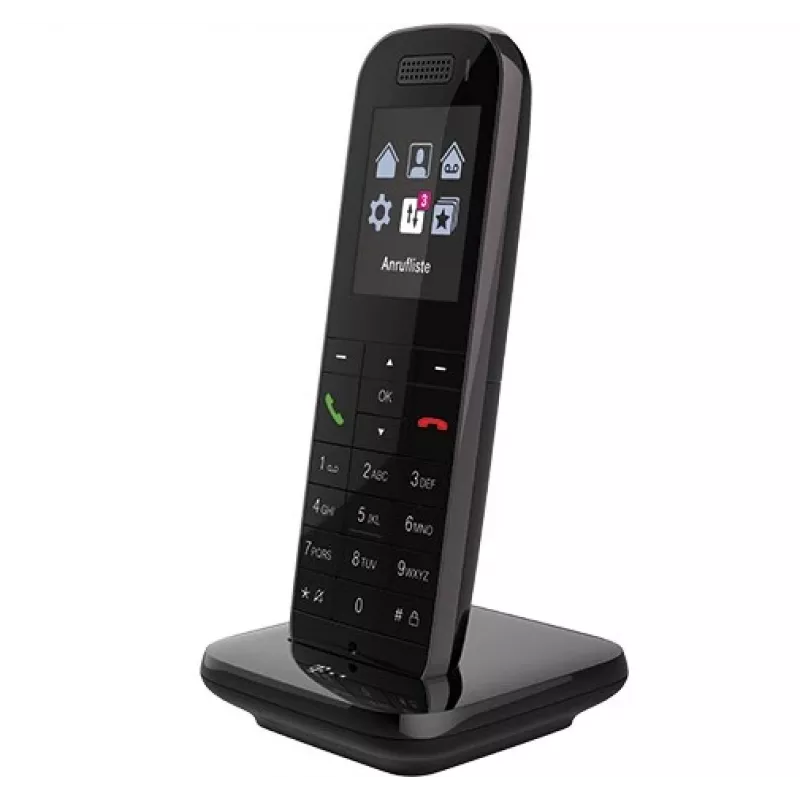 Telekom Speedphone 52 DECT telefons ar zvanītāja ID, melns