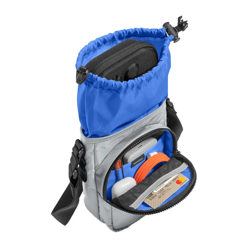 Plecu soma Tomtoc GameOn-G50 Switch 2 JoyCarry Sling pelēka Nintendo Switch piederumiem
