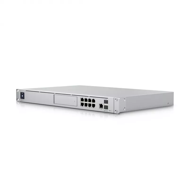 Vārteja UBIQUITI Dream Machine Special Edition — statīvs 1U, 8x RJ-45 LAN, PoE, 1.7 GHz CPU, 4 GB DDR4, 16 GB zibatmiņa, 3.3 cm skārienekrāns