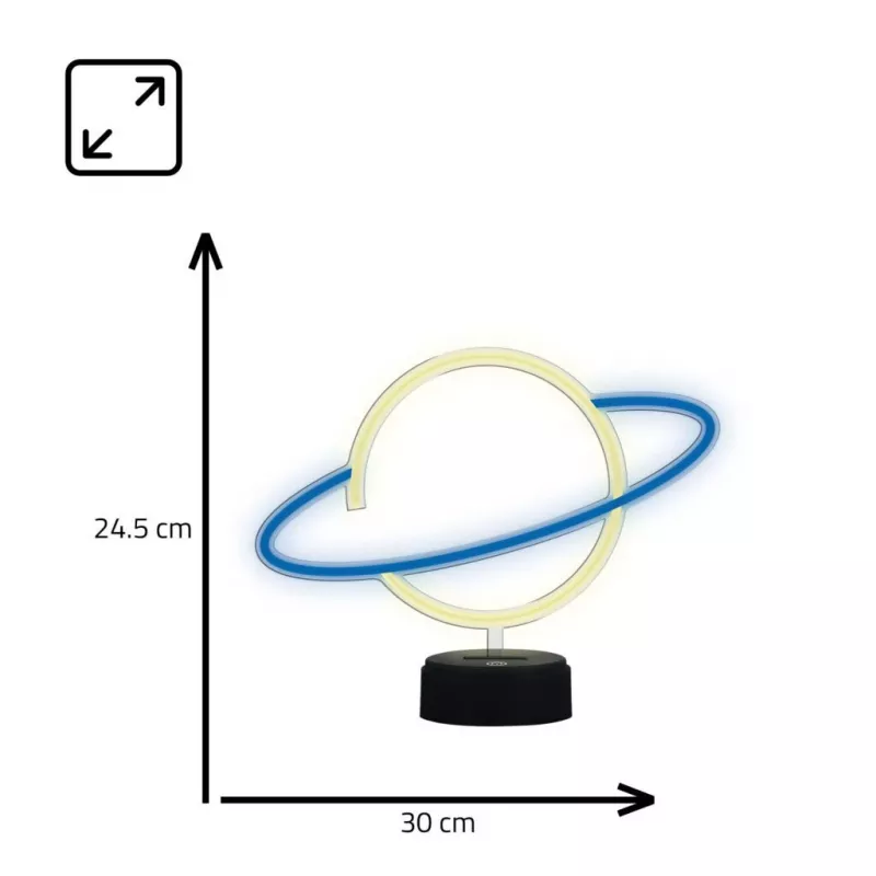 Manta SNL38BLT Style Neon Lights Planet dekoratīvā LED lampa