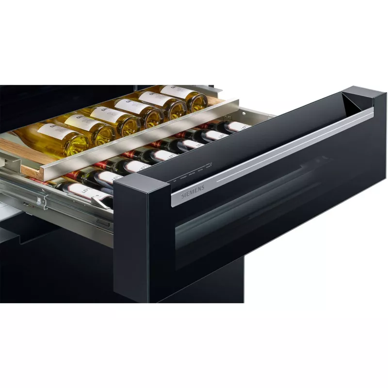Siemens KF96RSBEA blakus-blakus ledusskapis Brīvi novietojams 572 L Melns