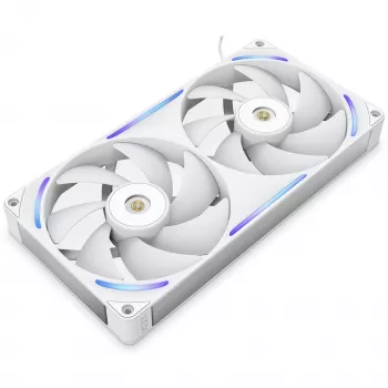 NZXT F280X RGB 140mm ARGB korpusa ventilatori – balti, 2 iepakojumā