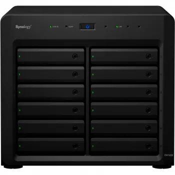 HDD/SSD korpuss Synology DX1222 12 diski 192 TB melns