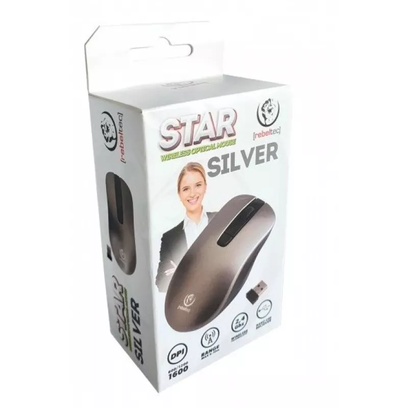 Optiskā bezvadu pele Rebeltec RBLMYS00058 USB