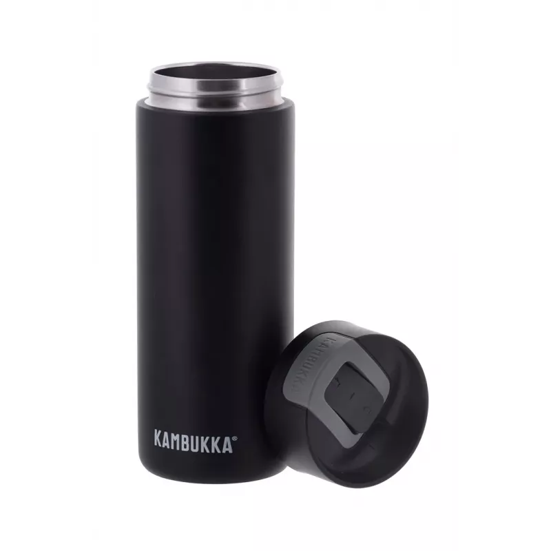 Termoss Kambukka Olympus 500 ml — 18/10 nerūsējošais tērauds, vakuumizolēts, melns, neslīdoša pamatne