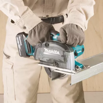 Makita DCS552RTJ pārnēsājamais ripzāģis 13,6 cm Melns, Piparmētru krāsa 3600 RPM