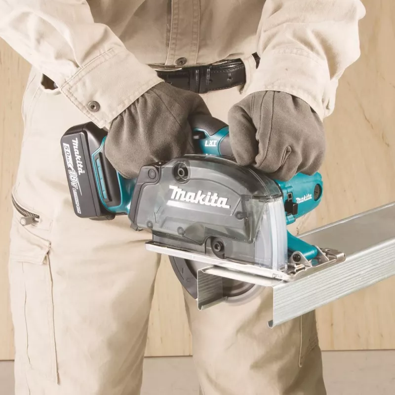 Makita DCS552RTJ pārnēsājamais ripzāģis 13,6 cm Melns, Piparmētru krāsa 3600 RPM