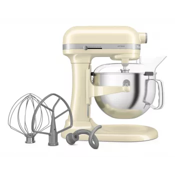 KitchenAid 5KSM60SPXEAC stacionārais mikseris 375 W Krēmkrāsa, pelēks, nerūsējošais tērauds