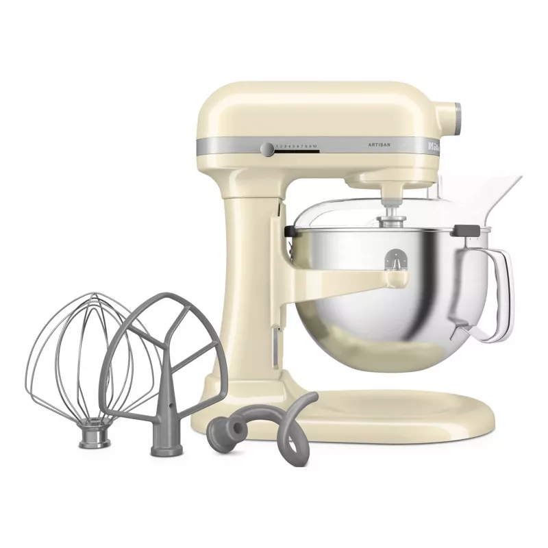 KitchenAid 5KSM60SPXEAC stacionārais mikseris 375 W Krēmkrāsa, pelēks, nerūsējošais tērauds