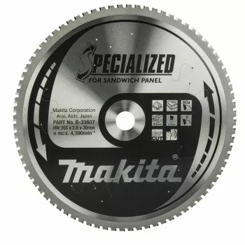 MAKITA RIPZĀĢA ASMENS 355x30x80Z SPECIĀLAI SANDVIČPANEĻIEM