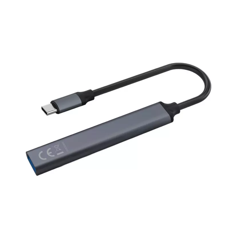 USB 3.0 4-portu saskarnes centrmezgls SAVIO AK-71 ar USB-C resursdatora pieslēgvietu, 5000 Mbit/s, 2 gadu garantija