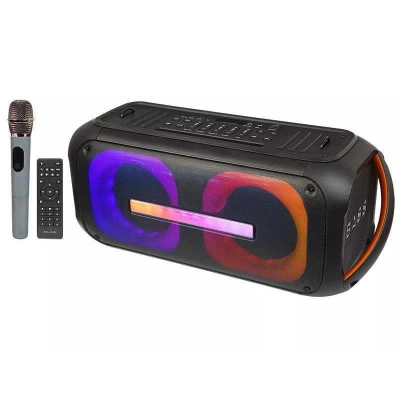Portable mono Bluetooth speaker BLOW 30-392# — 6,000 mAh battery, 6.5 W RMS, Bluetooth 5.0, MicroSD, AUX, Micro-USB, 2 speakers, Melns