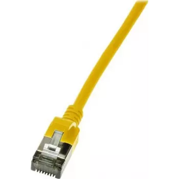 Tīkla kabelis LogiLink plāns U/FTP CQ9027S RJ-45 Cat6a 0,5 m dzeltens