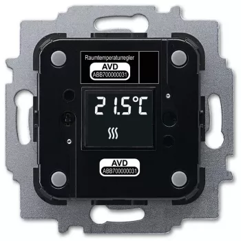 Apkures izpildmehānisms Busch-Jaeger 6224/2.0, slēptais montāžas, 24 V, LCD, 71×71×30 mm