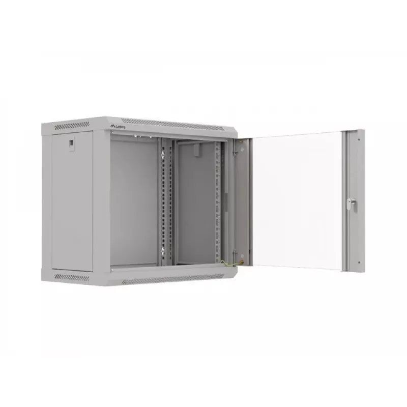 Lanberg WF03-5309-10S statīvais skapis 9U Sienā stiprināms statīvs Melns