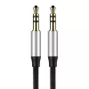 Baseus Yiven Audio kabelis 3,5 mm spraudnis Audio M30 1,5 m sudraba+melns