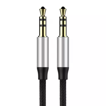Baseus Yiven Audio kabelis 3,5 mm spraudnis Audio M30 1,5 m sudraba+melns