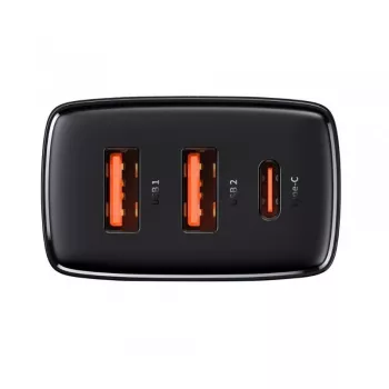 Baseus 30 W USB lādētājs QC PD3.0 Type C PD ātra uzlāde, ātrs tālruņa lādētājs iPhone 17 16 15 14 13 12 Pro Max Xiaomi Samsung