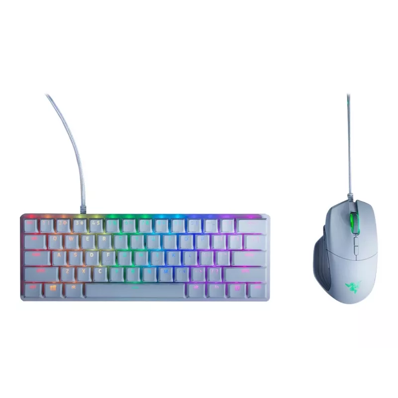 Mehāniskā spēļu tastatūra Razer Huntsman Mini 60% balta USB QWERTY US International optiskie slēdži