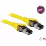 Tīkla kabelis DeLOCK 86583 Cat8.1 S/FTP 3m Dzeltens