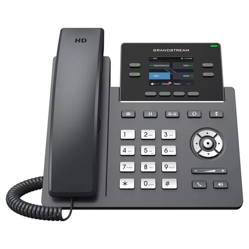 IP tālrunis Grandstream Networks GRP2612G melns 4 līnijas LCD