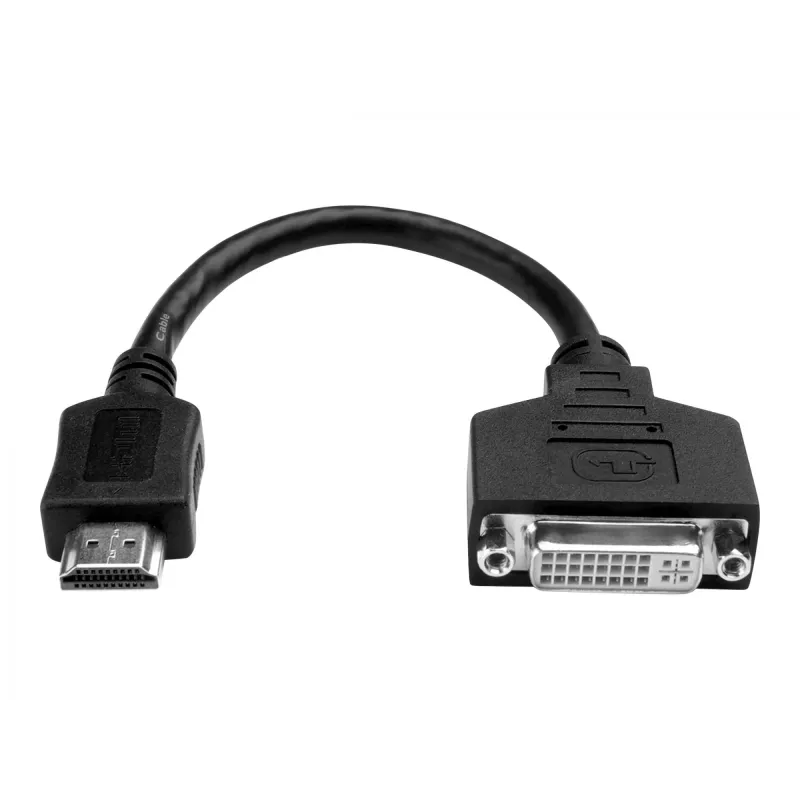 Eaton Tripp Lite P132-08N HDMI uz DVI adapteris-videokonverters (HDMI-vīr. uz DVI-D siev.) - 20,32 cm - 0,2 m - DVI-D - HDMI - vīrišķais - sievišķais - zelts