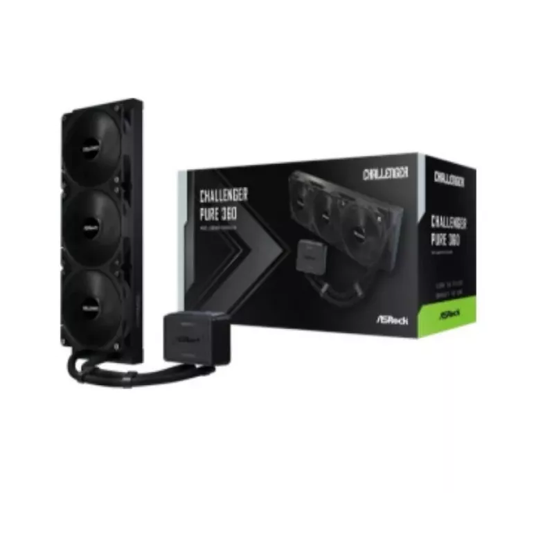 Šķidruma CPU dzesētājs ASROCK Challenger Pure 360 Melns — 360 mm radiators, slēgta tipa AIO