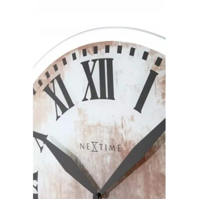NeXtime klok 8162 Romana, Ø43 cm, siena, balts
