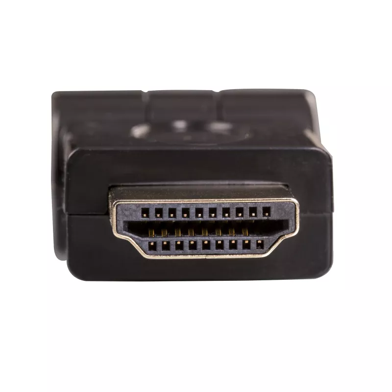 Akyga AK-AD-40 HDMI (M) uz HDMI (F) 180° pagriežams leņķa adapteris, melns