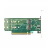 DeLOCK PCI Express 4.0 x16 karte ar 4 iekšējiem NVMe M.2 Key M slotiem, 110 mm