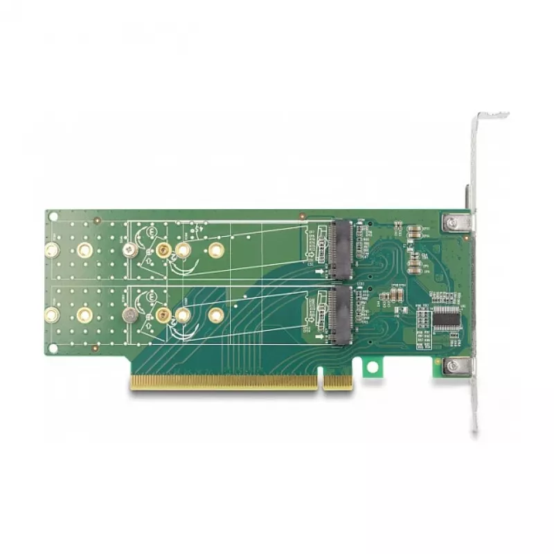 DeLOCK PCI Express 4.0 x16 karte ar 4 iekšējiem NVMe M.2 Key M slotiem, 110 mm