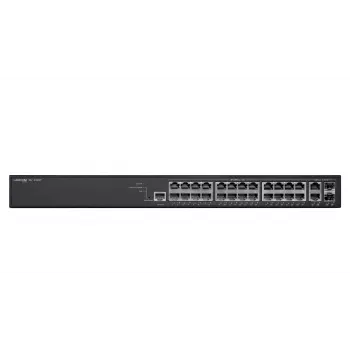 GS-2426P Pārvaldāms L2 Gigabitu Ethernet (10/100/1000) barošana caur Ethernet (PoE) 1U melns