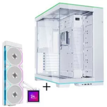 Lian Li O11 Dynamic EVO RGB PC-Enclosure Bundle + HydroShift II LCD-S 360TL AiO- Balts