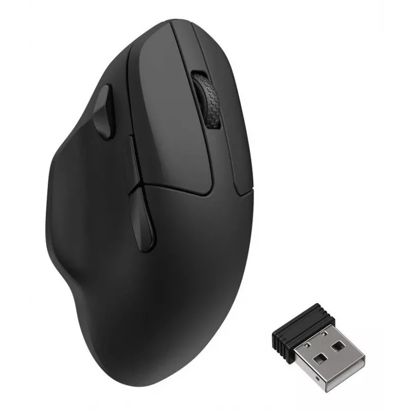 Bezvadu pele Keychron M7 8K melna — kompakts ergonomisks dizains, uzlādējama