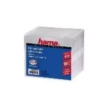 Hama CD plāns Pack 4, iepakojumā 10, 4 diski, Caurspīdīgs