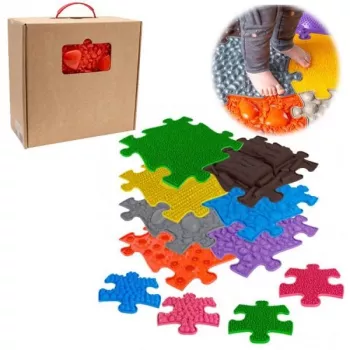 Sensory Orthopedic Mat Set ASKATO 11-in-1 Medium — 11 Puzzle Pieces (Mfk-021-01)