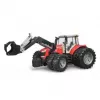 Rotaļu traktors BRUDER Massey Ferguson 7624 ar priekšējo iekrāvēju, sarkans, bērniem no 3 gadu vecuma