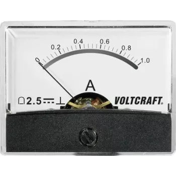 Voltcraft AM-60X46/1A/DC uzstādīšanas mērinstruments AM-60X46/1A/DC 1 A spoles rādītājmērītājs (AM-60X46/1A/DC)