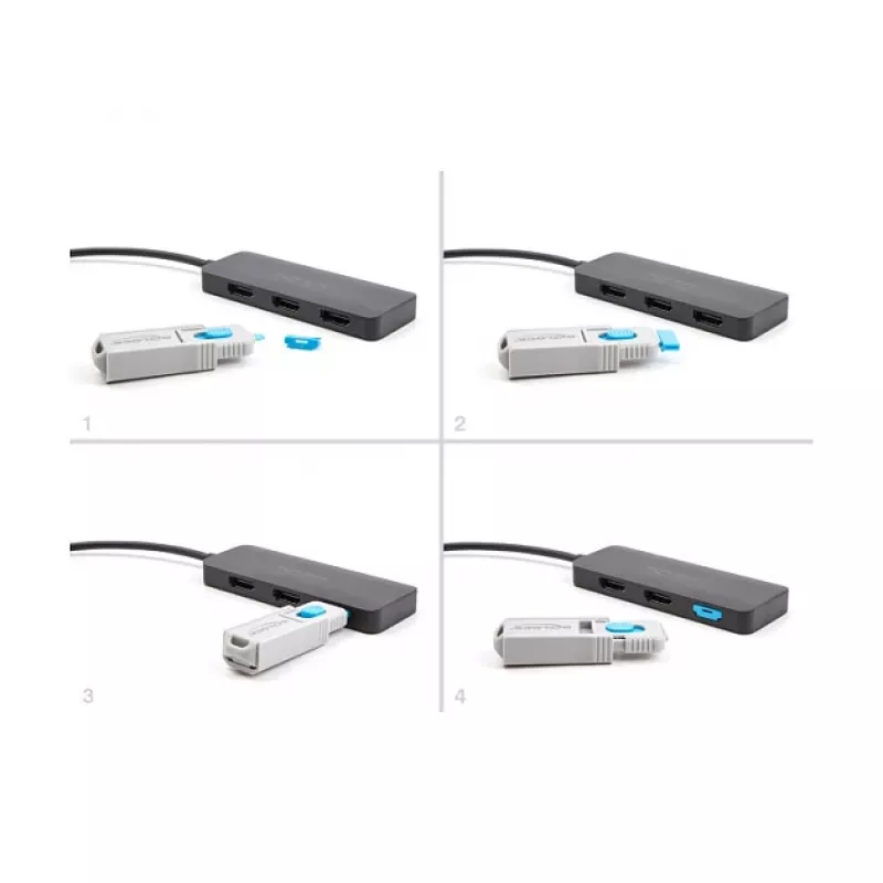 DeLOCK pieslēgvietu bloķētājs HDMI ligzdai 10 gab. komplekts zils