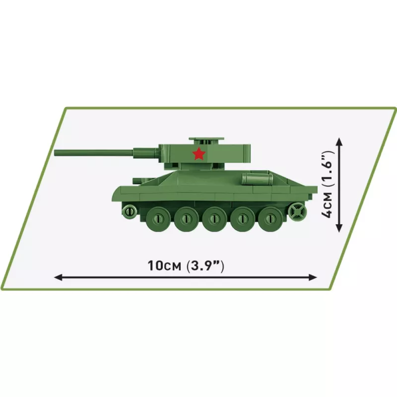 Būvējamais komplekts Cobi T-34-85 tanka modelis — 110 gab., vecums 6+, zaļš