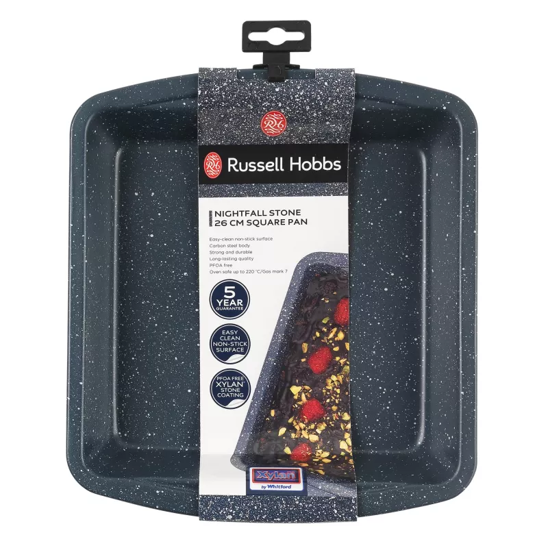Kvadrātveida cepšanas panna Russell Hobbs RH00997EU73 26 cm ar Stone nepiedegošo pārklājumu