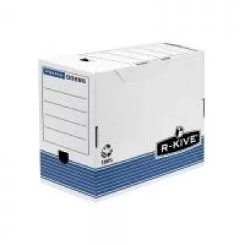 Fellowes arhīva kaste R-Kive PRIMA, balta-zila (P)200 mm, izgatavota no 100% pārstrādāta kartona, 100% pārstrādājama (0028501)