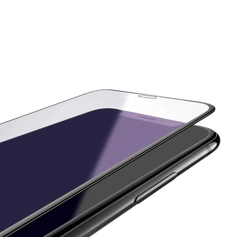 Rūdīta stikla ekrāna aizsargs Devia Van Anti-blue Ray iPhone XR 6.1, melns