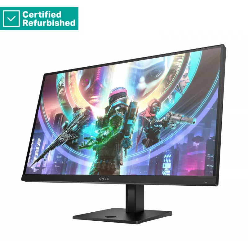 RENEW SILVER OMEN by HP 27qs QHD spēļu monitors - 27 collu 2560x1440 QHD 400-nit 240 Hz AG, IPS, 2x HDMI/DisplayPort, 2x USB-A, skaļruņi, regulējams augstums/slīpums/pagriešana, 1 gada garantija